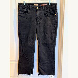 Pilcro Black Raw Hem Crop Jeans | Size 30P